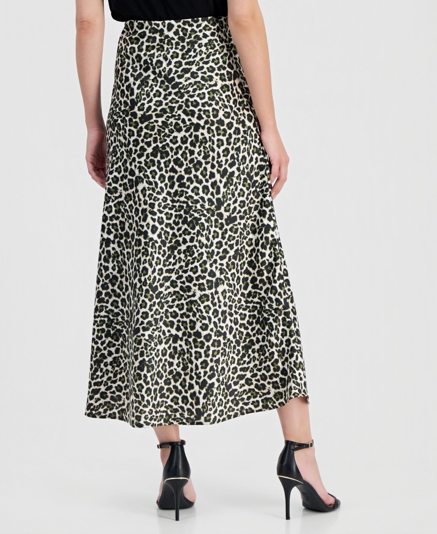Женская юбка Anne Klein Animal-Print Pull-On Bias, цвет: Разноцветный — фото 4