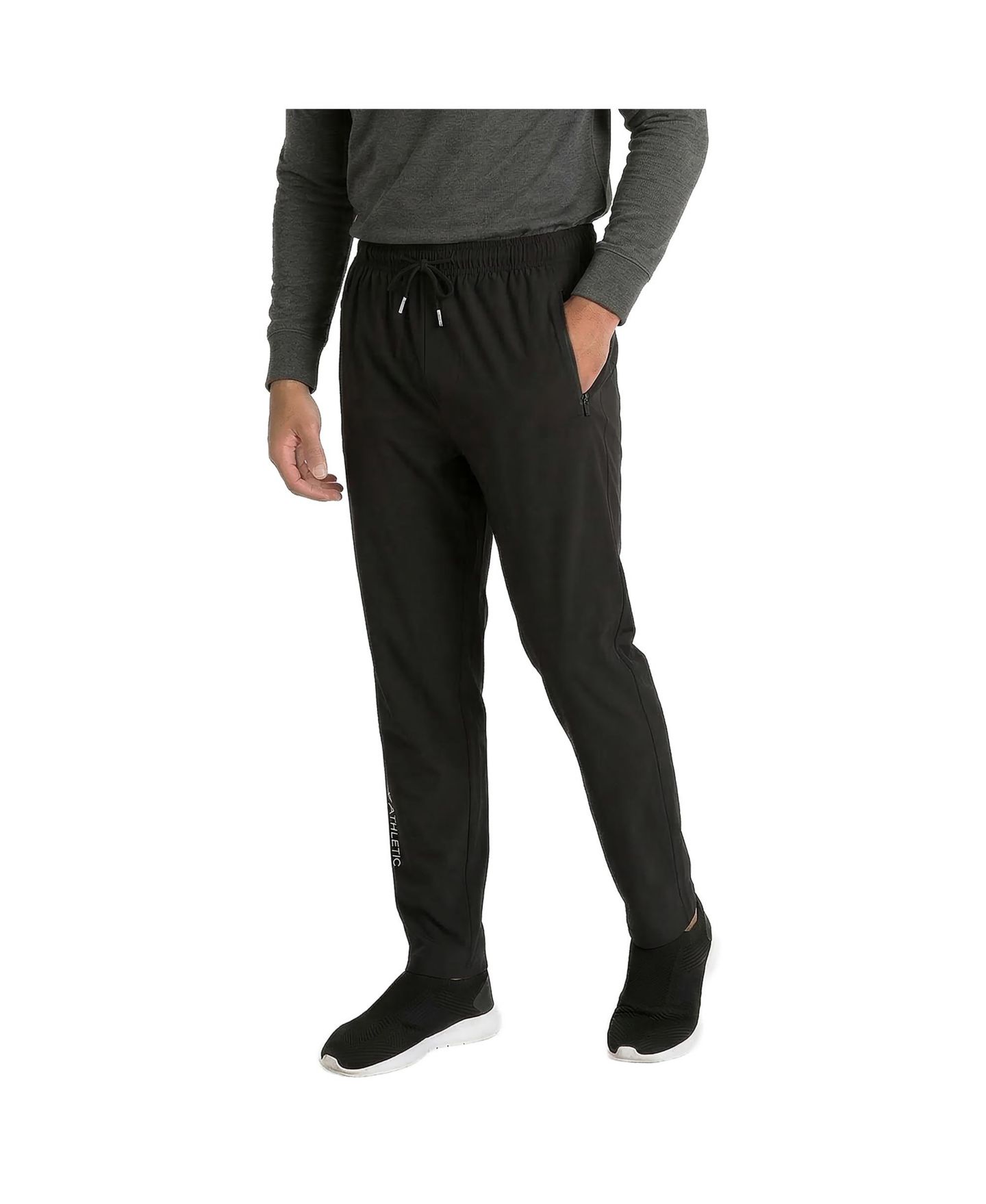 Мужские брюки Level 7 Zipper Cool Tech Pocket Stretch Workout, цвет: Чёрный — фото 3