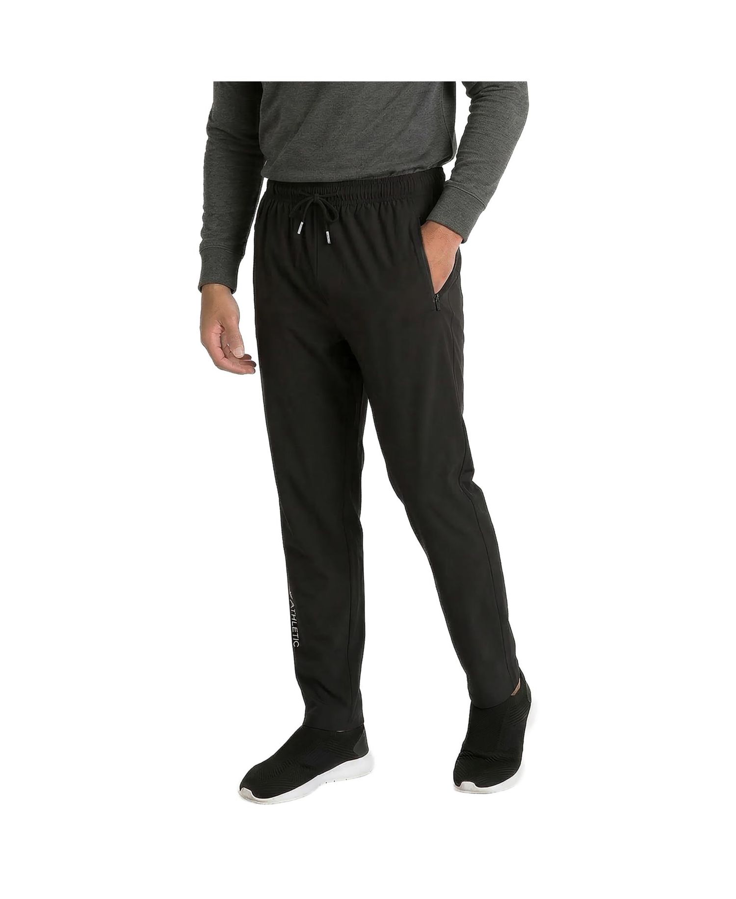 Men's Zipper Cool Tech Pocket Stretch Workout Pants