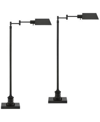 Jenson Traditional 54" Tall Standing Floor Lamps Set of 2 Lights Swing Arm Pharmacy Adjustable Height