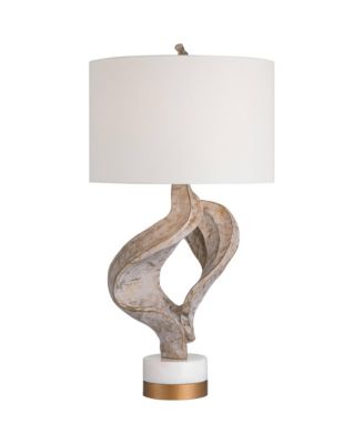 Reah 32 1/2" Tall Sculpture Large Modern End 3-Way Table Lamp USB Port Finish Single Living Room Charging