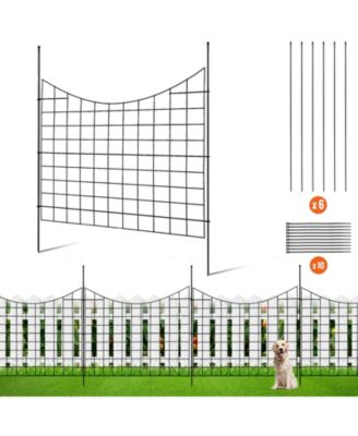 Metal Animal Barrier Fence for Outdoor Patio and Dog Containment