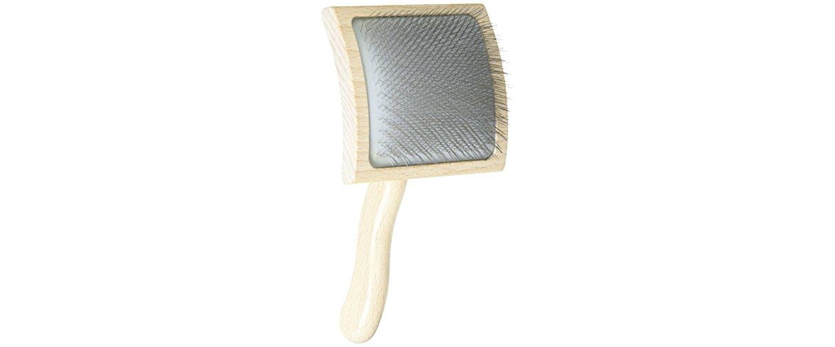 Aronkl Slicker Dog Brush Stainless Steel Pins Beechwood Handle Lightweight Groom Like Pro