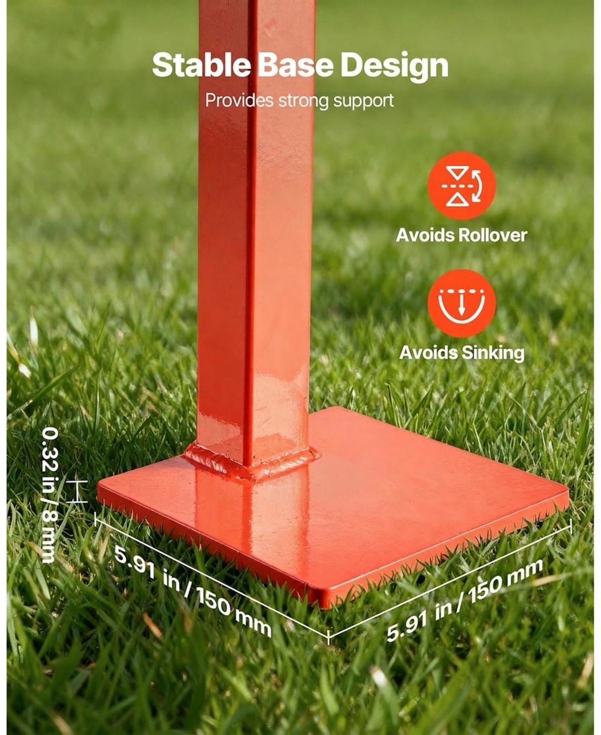 Sugift T Post Puller, Heavy Duty Fence Post Remover with Puller Plate and Chain