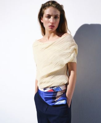 Selection Women's Draped Asymmetrical Blouse