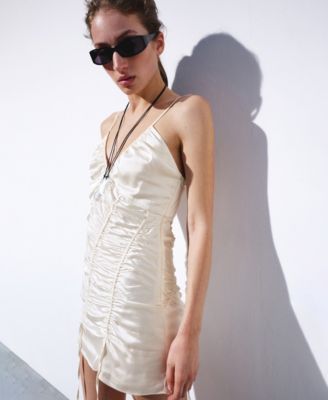 Selection Women's Adjustable Ruched Satin Dress