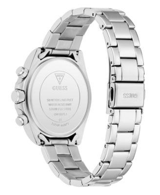 Women's Glitz Silver-Tone Stainless Steel Multi-Function Watch, 36mm