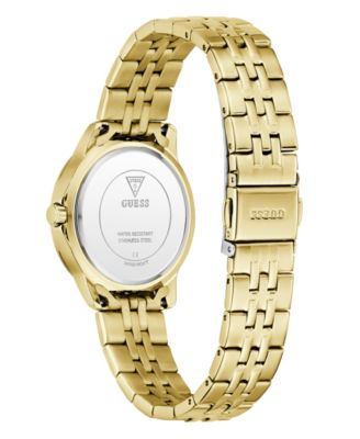 Women's Glitz Gold-Tone Stainless Steel Analog Watch, 32mm