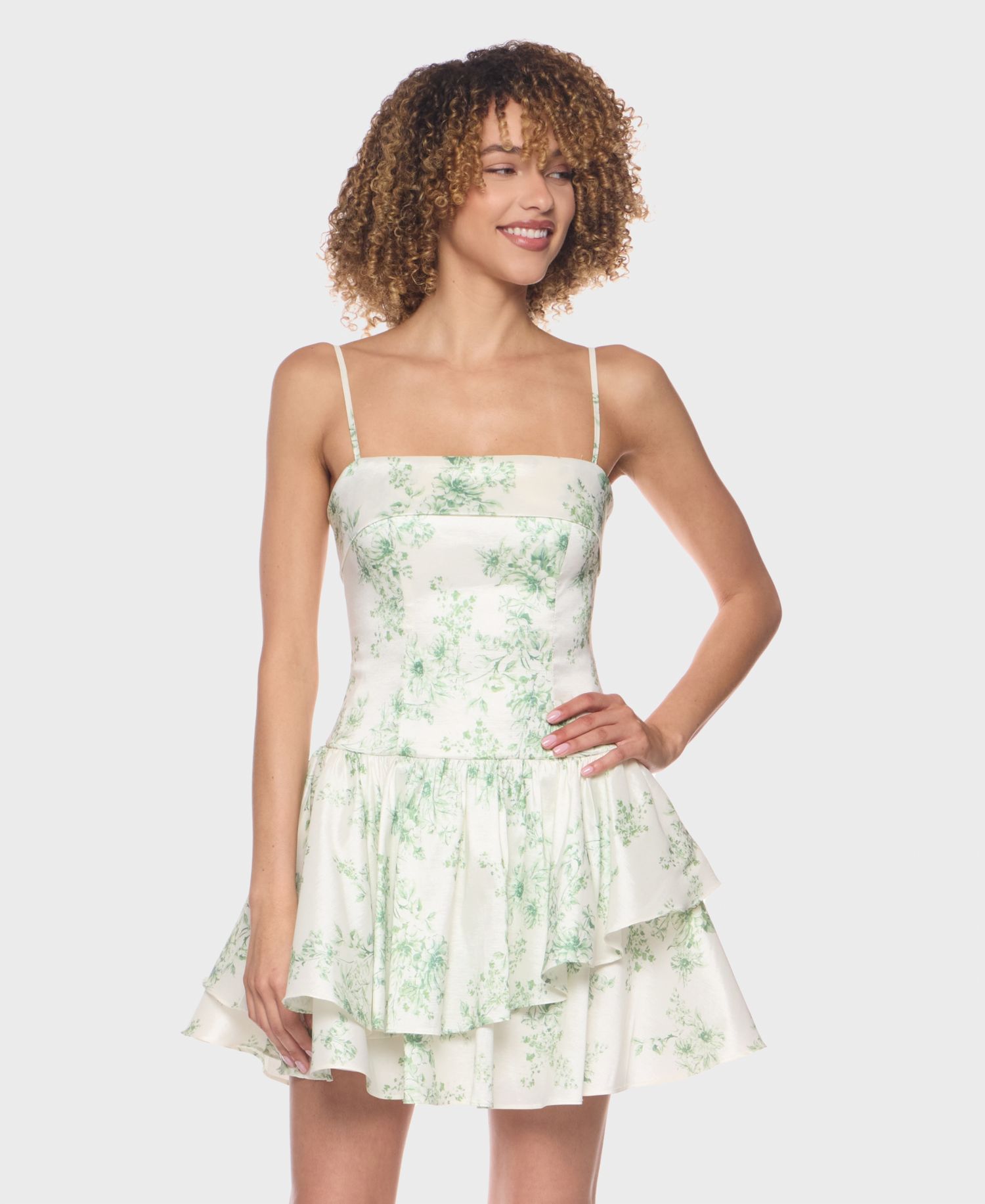 Juniors' Sleeveless Square Neck Mini Dress