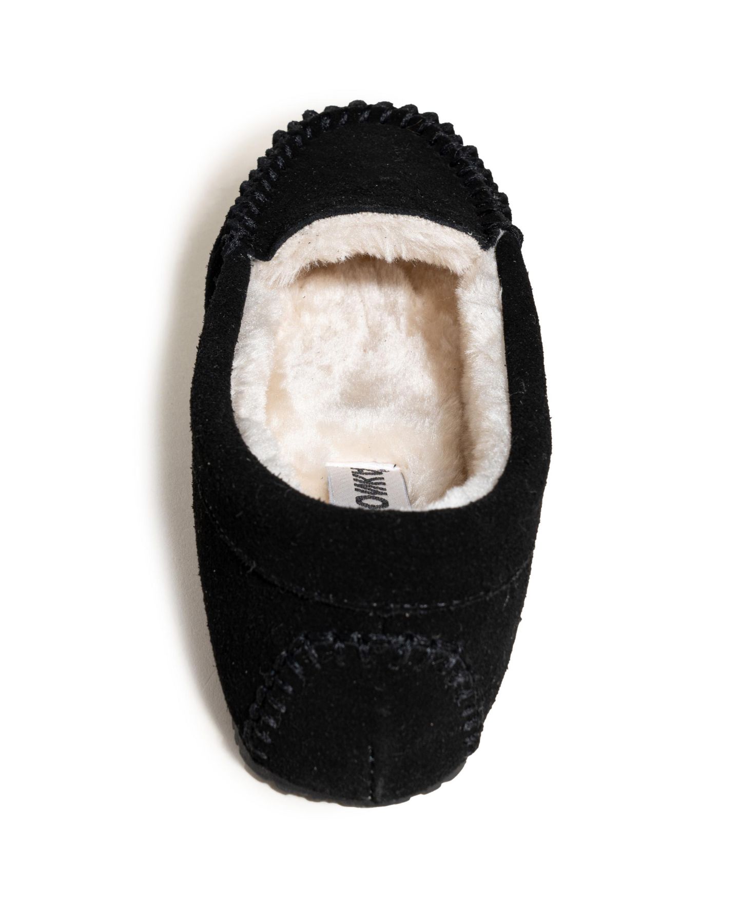Женские тапочки Minnetonka Cosi Venetian Suede Slippers, цвет: Чёрный — фото 4