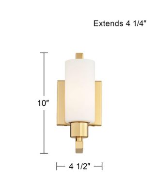 Possini Euro Irina 10" High Satin Brass Wall Sconce Set of 2