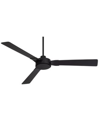 60" Invictus Indoor Outdoor Ceiling Fan 3 Blade Remote Control Matte Black Finish Dark Walnut Wood Finish Blades Damp Rated