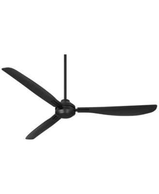 56" Sol Matte Black Wet Rated Ceiling Fan with Remote