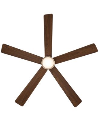 56" Vex Matte Black LED Hugger Ceiling Fan with Remote