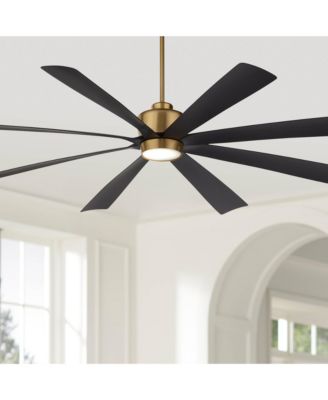 72" Grande Soft Brass LED Ceiling Fan with 12" Downrod