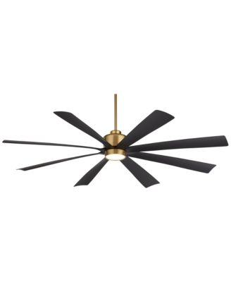 72" Grande Soft Brass LED Ceiling Fan with 12" Downrod
