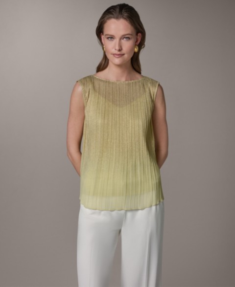 Женские Donna Karan New York Petite Boat Neck Sleeveless Blouse