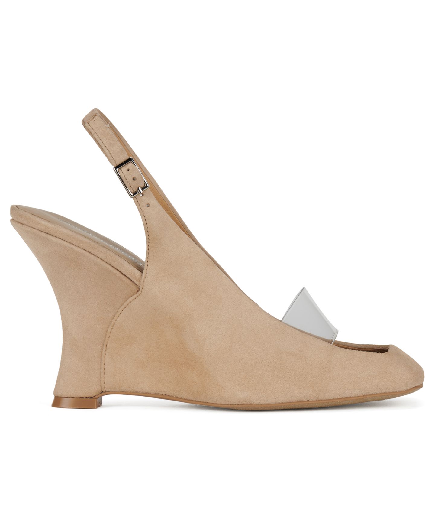 Женские туфли Jeffrey Campbell Nebulis Slingback Wedge Pumps, цвет: Бежевый замшевый — фото 2
