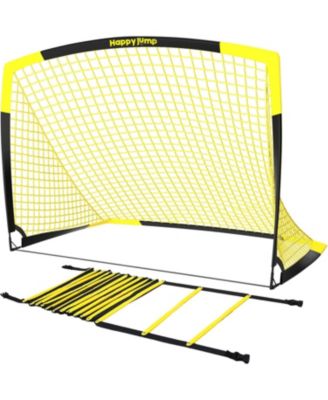 7'x5' Soccer Goal Net with Agility Ladder 12 Rung 20 FT Speed Training
