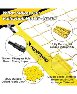 8x11 FT Professional Adjustable Volleyball Training Equipment, 3 Height Levels (6.5-8 FT) Includes Volleyball for Indoor/Outdoor Training