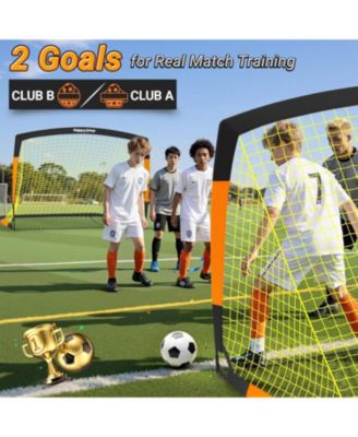 Soccer Goal 7'x5', 6.6 x3.3', 5'x3.6', 4'x3', 3'x2.2' Soccer Net for Kids Backyard