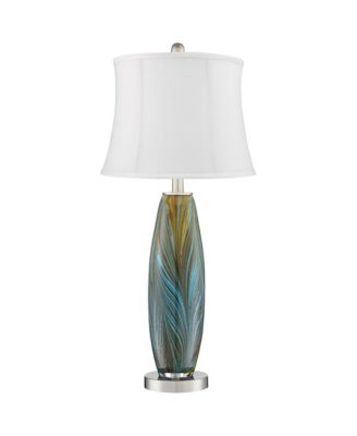 Azure Modern Table Lamps, Set of 2, 26 3/4" High with Drum Shades