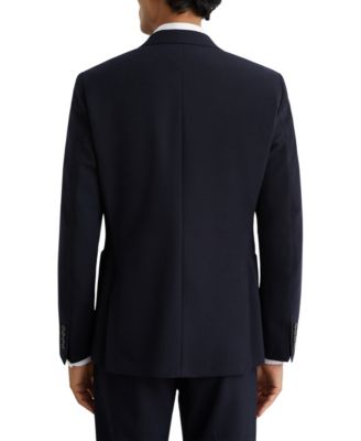 Men's Tailored-Fit Double-Breasted Textured Suit Blazer