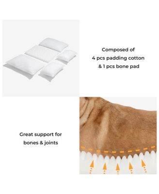 Striped Faux Lambswool Double Layer Pet Sofa Bed