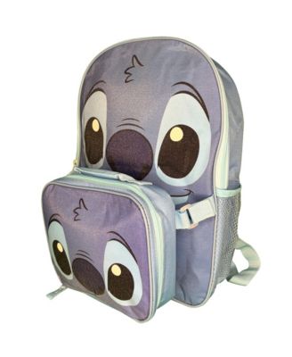 Stitch 16" Shoulder Backpack for School with Rectangular Lunch Bag