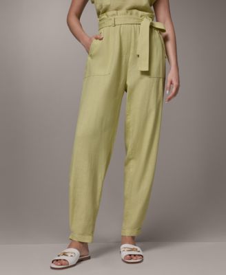 Women's Belted Wide Cuff Pants