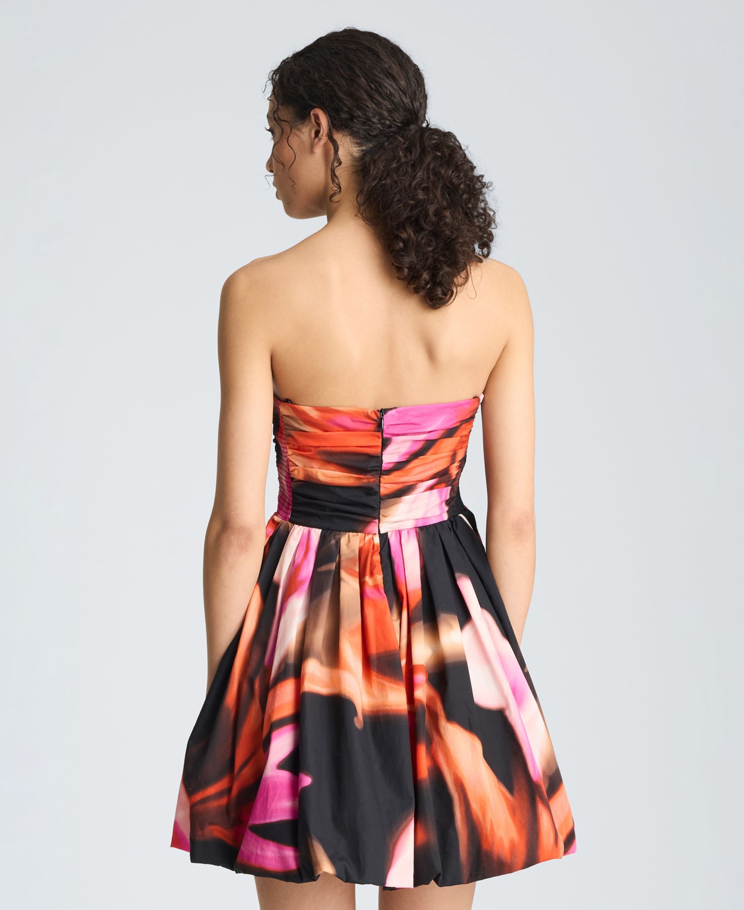 Women's Printed Strapless Mini Dress