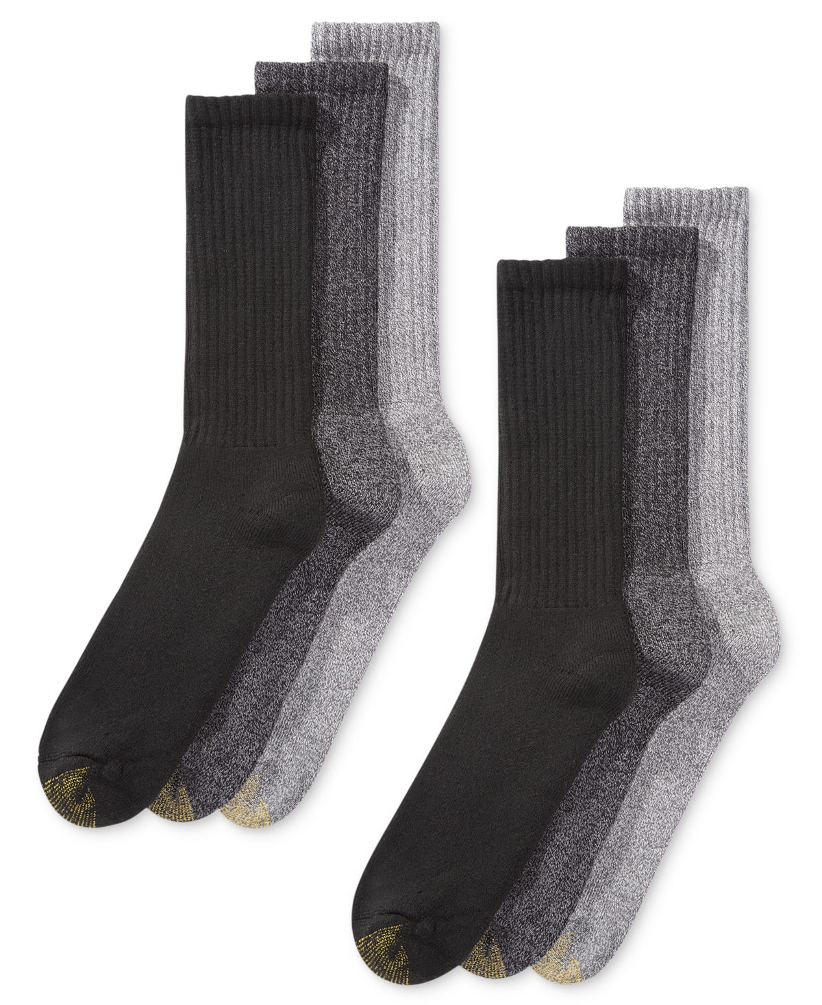 Men's 6-Pack Casual Harrington Socks - White