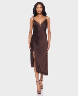 Women's Brown Lace Midi Dresses | Macy's