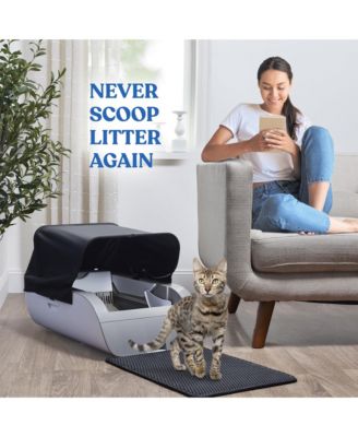  Wi-Fi Smart Litter Box with Touchscreen App Control, Wide Entryway, Self-Cleaning System and Odor Seal Technology, Quiet Operation