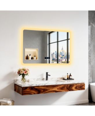 32"x24" LED Bathroom Mirror, Anti-Fog, Bluetooth, 3 Color Temp, Memory, Magnifier