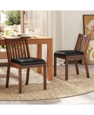 PU Leather Upholstered Dining Chairs Set of Two