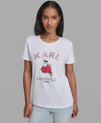 Women's Choupette On Moped Printed Crewneck Top