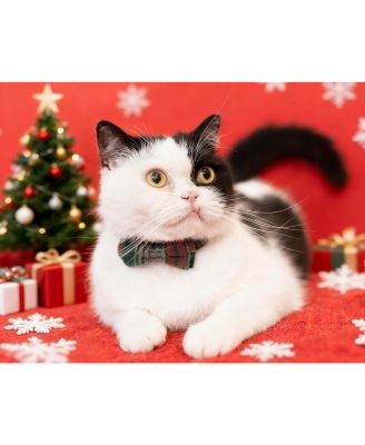 Breakaway Cat Collar with Bell Detachable Bowtie Adjustable Safety for Small Pets