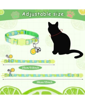 12 Summer Fruit Pattern Cat Collars Adjustable Safety Breakaway With Bell Soft Comfortable For Small Medium Pets