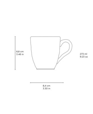 Stoneware Coffee Mugs, Set of 4