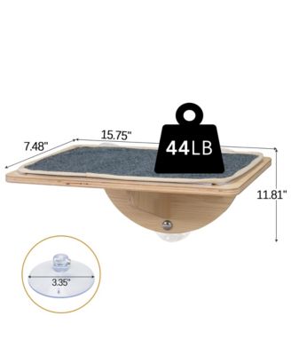 Cat Window Perch with Strong Suction Cups Removable Felt Indoor Hammock Bed