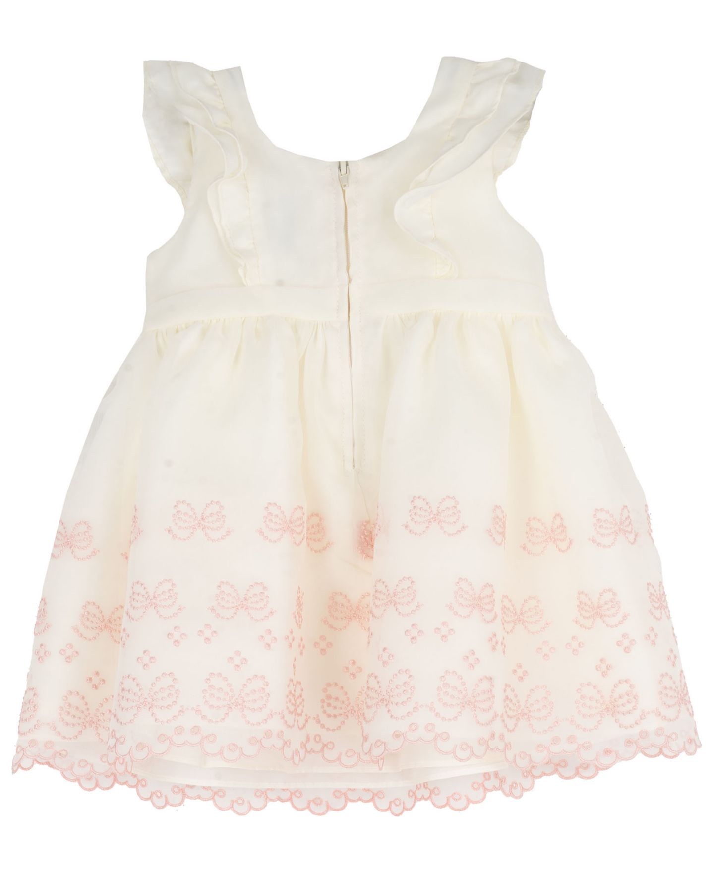Платье Rare Editions Bow Embroidered Dress with Diaper Cover для девочек-малышей — фото 2