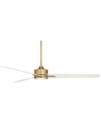 60" Monte Largo Soft Brass LED Ceiling Fan with 24" Downrod