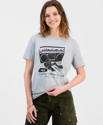 Juniors' Vintage Sounds Graphic-Print Tee