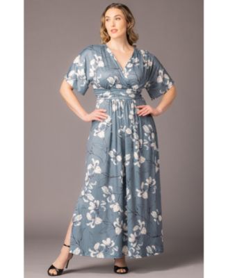 Plus Size Vienna Kimono Sleeve Long Maxi Dress