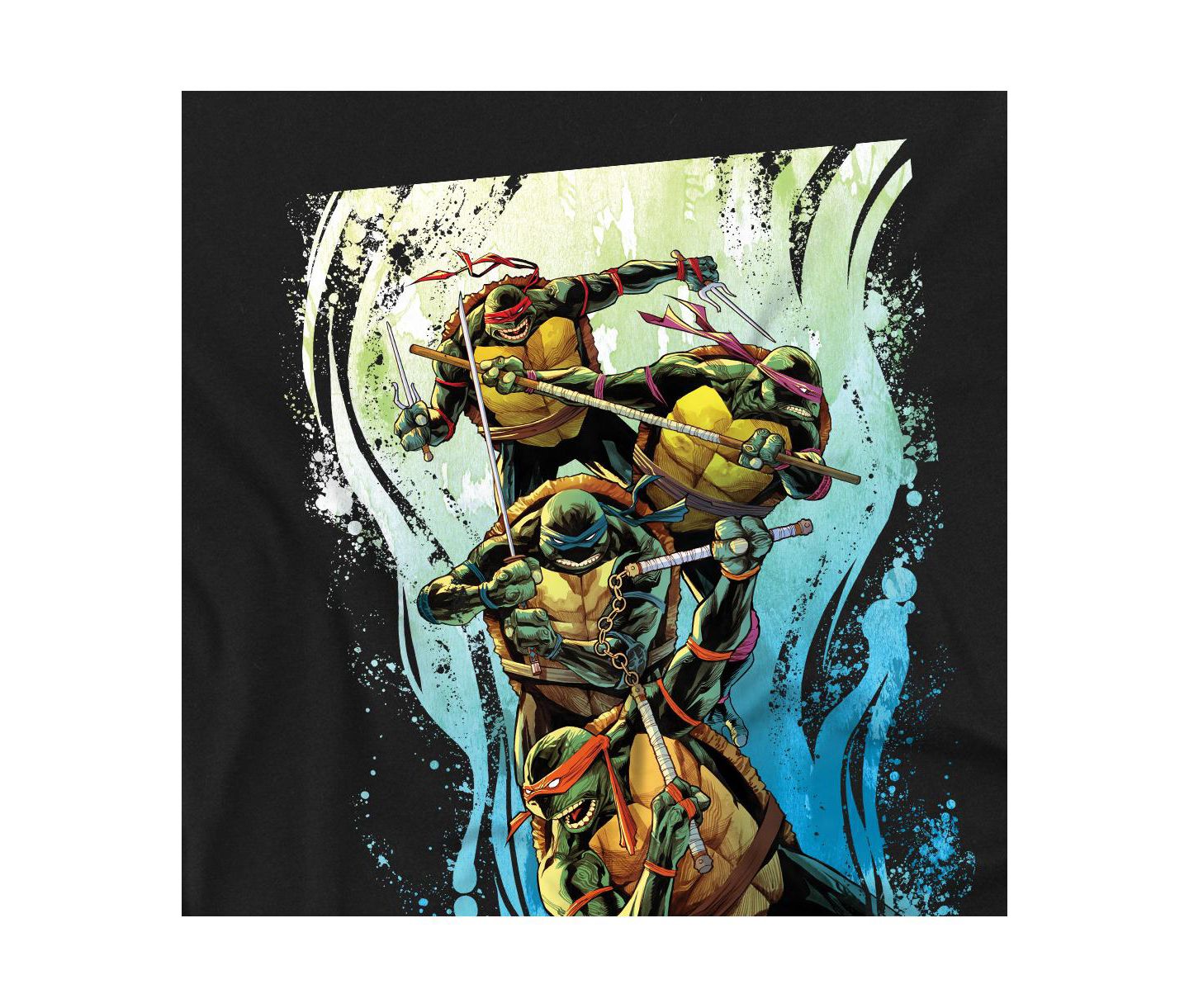 Мужская футболка Logovision Tmnt Cool Rainbow Warriors, цвет: Чёрный — фото 2