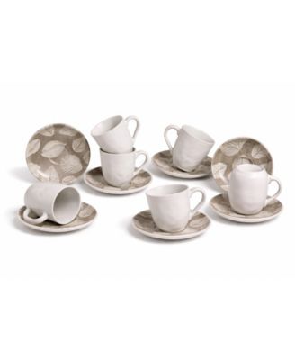 Seiva 12 Pc. Espresso Cup and Saucer Set, Service for 6