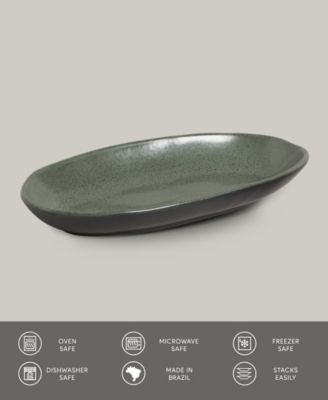 Stoneware Large Deep Oval Platters, Set of 4