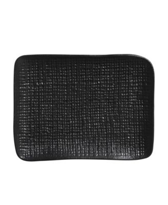 7" Stoneware Rectangular Juta Platters, Set of 4