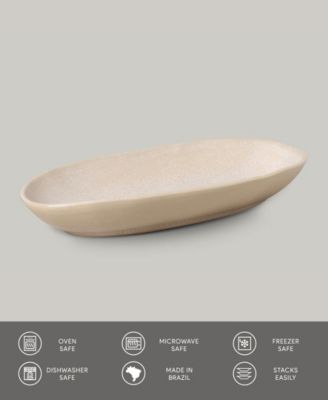 Stoneware Large Deep Oval Platters, Set of 4